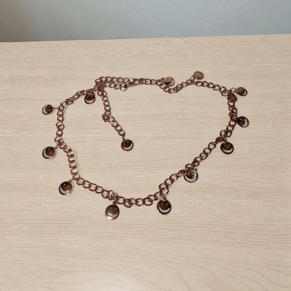 Belt Gold Tone Happy Face Charms Chain Waist Jewelry 36\
